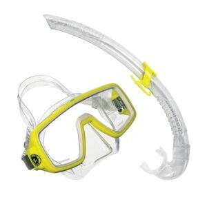 Aqualung Sport šnorchlovací a potápěčský set PLANET LX JUNIOR  sil.transparent  + AIRFLEX - žlutá Petrolová: Žlutá 111570