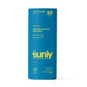 Dětská 100% minerální tyčinka na obličej a rty ATTITUDE Sunly (SPF 30) bez vůně 20 g
