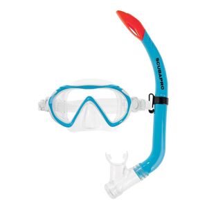 Scubapro set potápěčské brýle  a šnorchl SPIDER COMBO KIDS  silikon transparent - tyrkysová 24301230