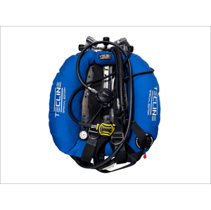 JTLine Potápěčský set modrý, křídlo, dvojče 2x12l, automatiky, manometr
