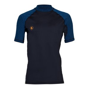 Aqualung pánské tričko RASHGUARD SLIM FIT, černá/námořní modrá Velikost: L CL2700145L