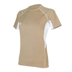 Aqualung dámské tričko RASHGUARD LOOSE FIT, béžová/bílá Velikost: Small CL2760609S