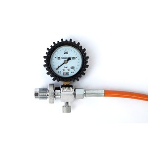 JTLine přepouštěcí hadice 0.5m, DIN - DIN, 300 bar, s manometrem JTL-6016