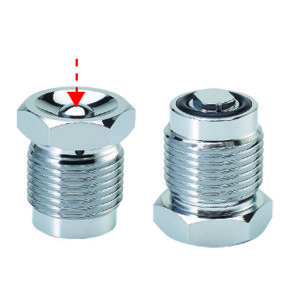 JTLine zátka DIN 300 bar, odpouštěcí kuličkou - chrom JTL-6127