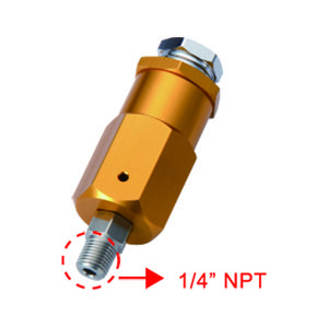 JTLine HP pojistný ventil, seřiditelný 1/4" NPT, 0-210 bar JTL-6151
