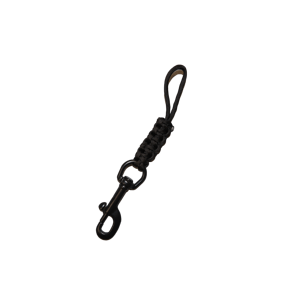 JTLine karabina černá s černou šňůrkou, 90mm (typ B) JTL-6259B