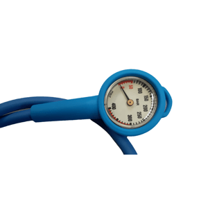 JTLine Manometr 50 mm Super Vision s hadicí a krytem, modrý