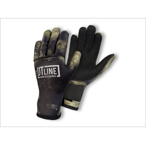 JTLine neoprenové rukavice 3mm, maskovací vzor Velikost: XS