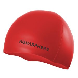 Aqua Sphere plavecká čepice PLAIN SILICONE CAP, červená/černá SA212EU0601