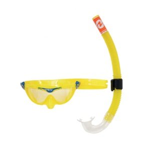 Aqualung Sport dětský šnorchlovací set MIX XB čirý zorník + šnorchl, žlutá SC4250798S