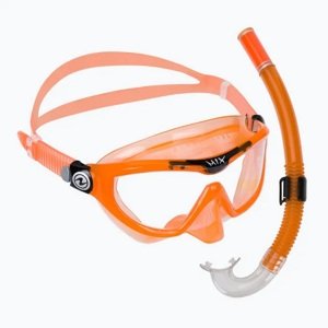 Aqualung Sport dětský šnorchlovací set MIX XB čirý zorník + šnorchl, oranžová SC4250801S