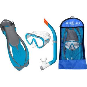 Aqualung Sport šnorchlovací set brýle + šnorchl + ploutve (38-41) YUCATAN TURQUOISE LADY dámský SR161111