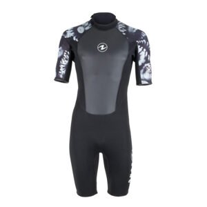 Aqualung neoprenový oblek HYDROFLEX SHORTY BLACK/WHITE 3mm pánský Velikost: ML SU7810109ML