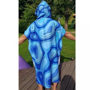 Born To Swim Poncho Pro Dospěláky S Kapucí Barva: Modrá, Velikost: L