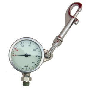 Tecline Manometr 360 Bar, 52 Mm, S Otočnou Karabinou